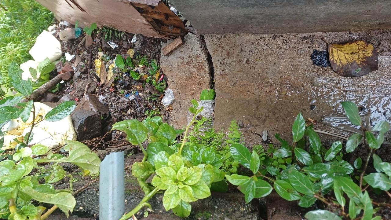 The landslide led to residents of four houses being evacuated, civic officials said