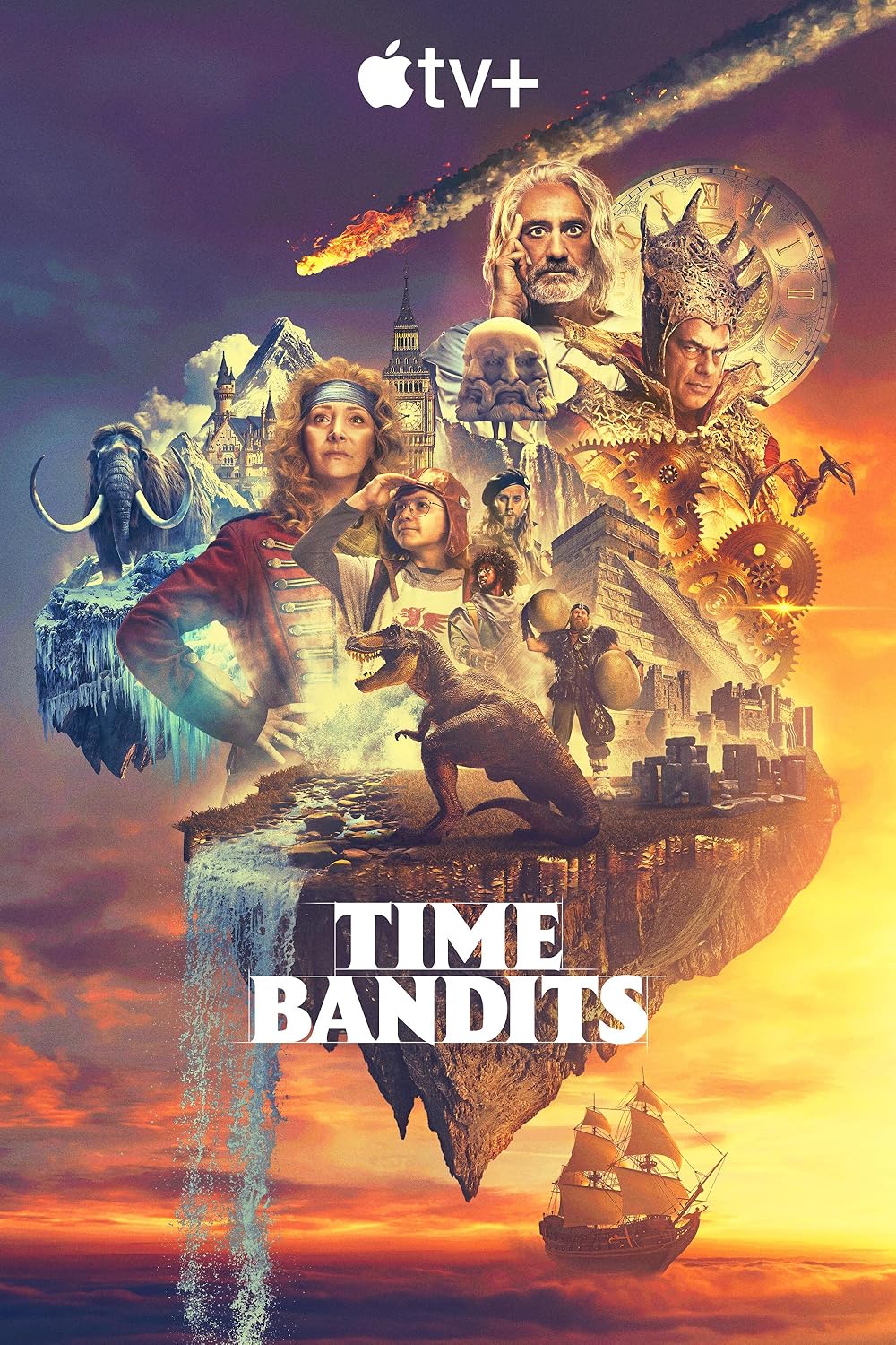 This eccentric group, equipped with a mystical map, journeys through various historical epochs, looking for invaluable loot. Kevin, whose room turns out to be a time portal, joins the bandits on a dangerous quest not just for treasure but also to save his family and, ultimately, the world.