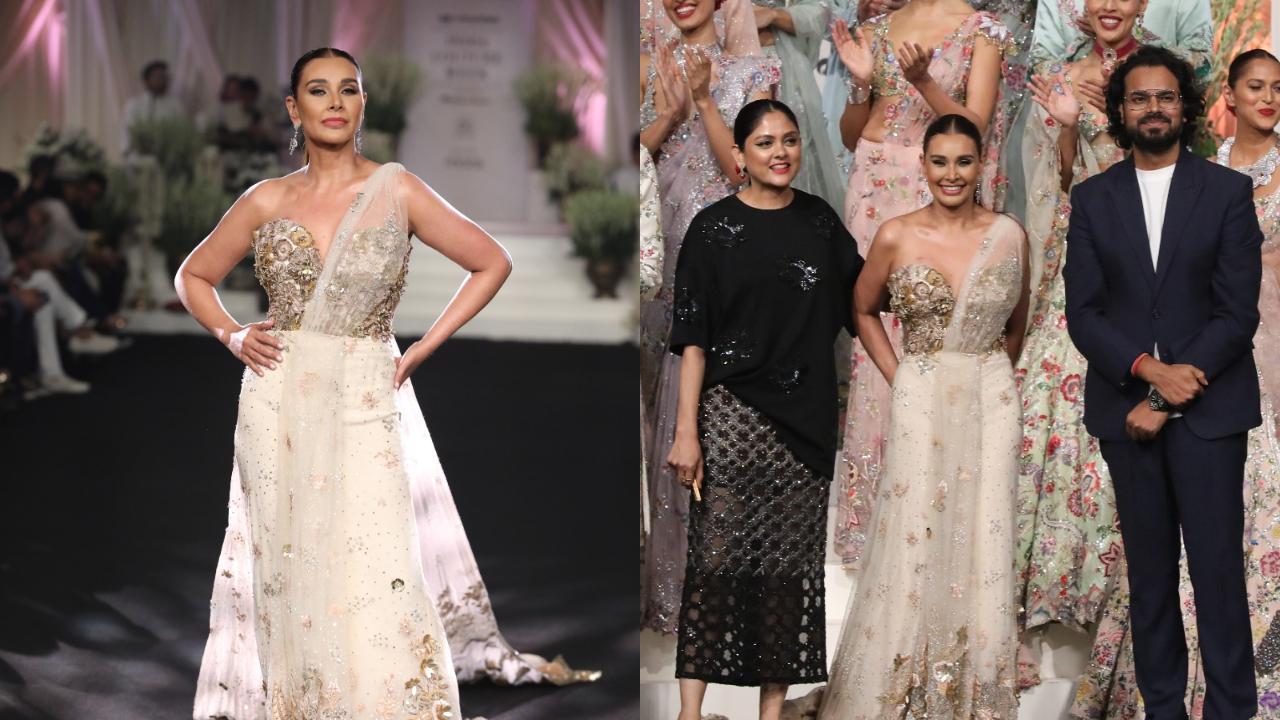 Lisa Ray struts down the runway, swaying to her iconic song 'Afreen Afreen' 