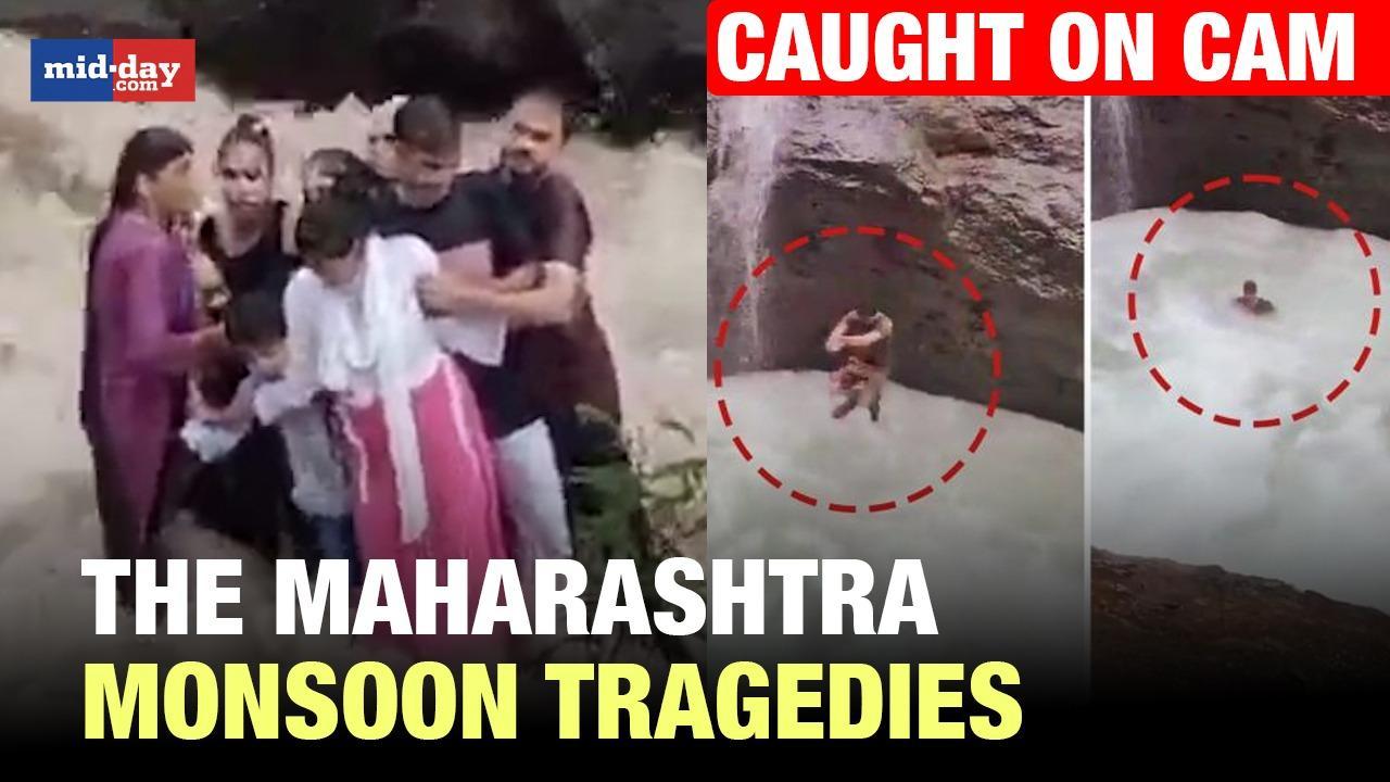 Lonavala To Pune Waterfall Mishaps, Deadly Monsoon Mishaps Caught On Cam