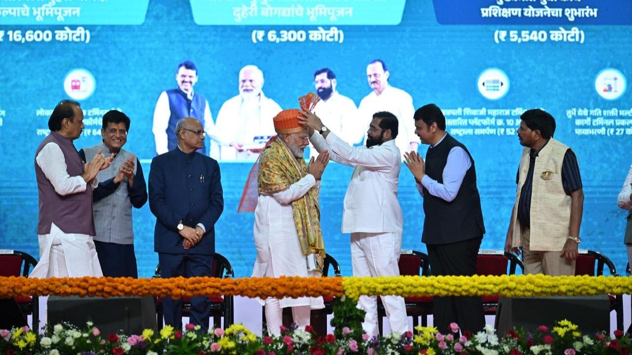 PM Modi laid the foundation stone for Tunnel work at Goregaon Mulund Link Road (GMLR) Project worth over Rs. 6300 crore