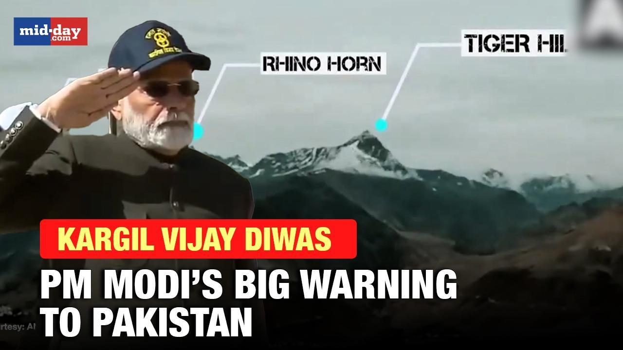 25th Kargil Vijay Diwas: PM Modi pays homage to Kargil war martyrs in Drass
