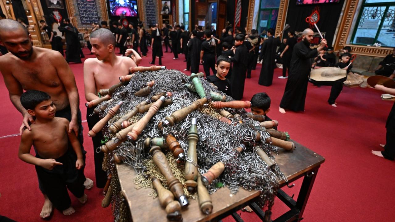The mourning practices during Ashura include the retelling of tragic events, self-flagellation and bloodletting, though the latter practices vary in intensity and form across different communities