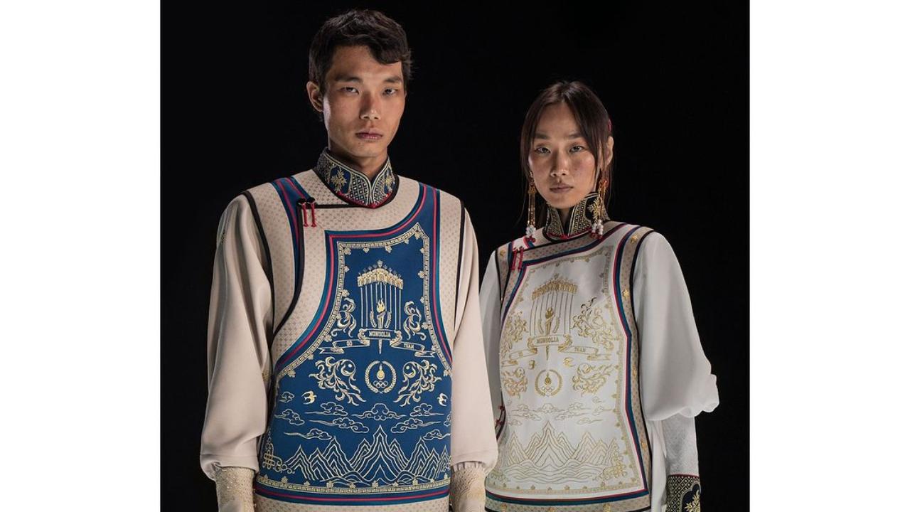Mongolia
Mongolia’s Olympics uniform became the talk of the town even before the opening ceremony. Designed by Michel & Amazonka, the outfit is a rendition of the deel, a traditional Mongol robe. It features exquisite embroidery, cultural symbols and national flag colours blue, red and yellow. (Pic: Instagram/@michelamazonka)