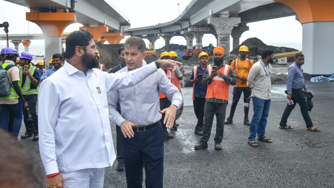 CM Shinde said the coastal road project is 91 per cent complete and the administration has been directed to conclude the remaining work as early as possible