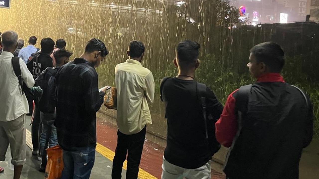 Harbour line services were resumed at around 1.15 PM after water from the tracks receded, more than two hours after the main line's fast corridor services were restored at around 10.30 am