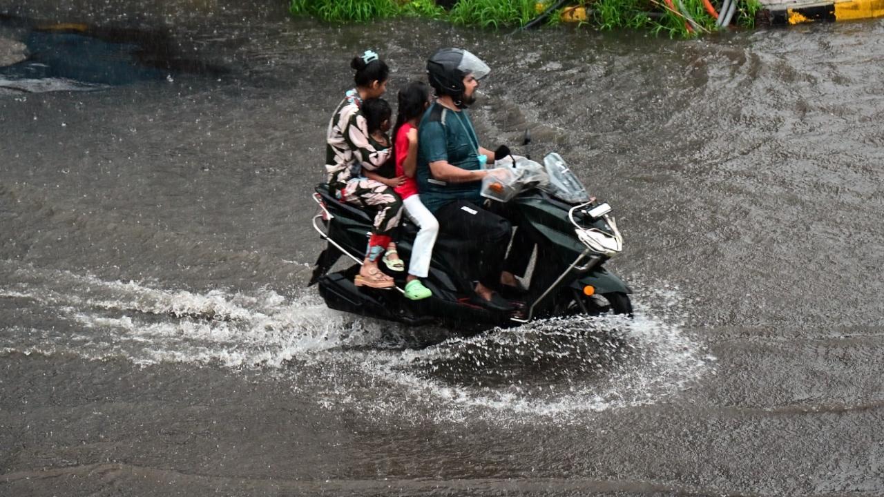 Flight operations at Chhatrapati Shivaji Maharaj International Airport were suspended twice for a brief period due to inclement weather and low visibility, a source said
