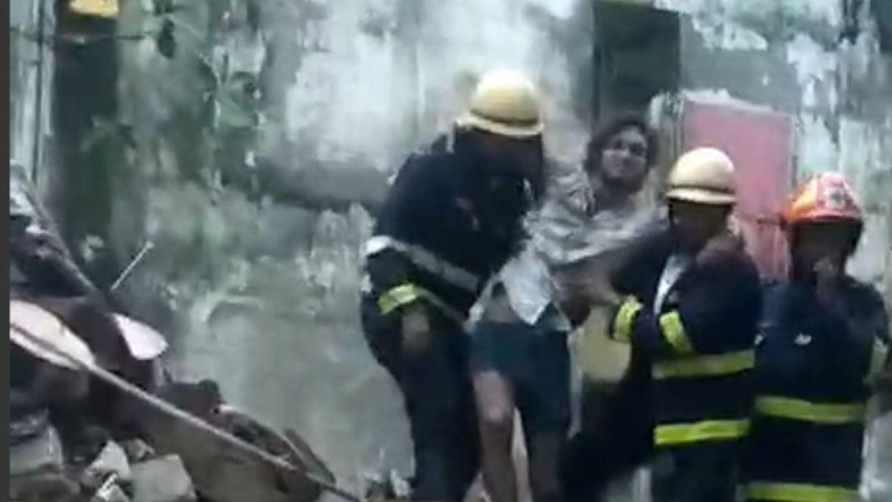 The National Disaster Response Force (NDRF) and the civic body's fire brigade were actively involved in the rescue efforts. A dog squad has also been deployed to assist in locating trapped individuals.