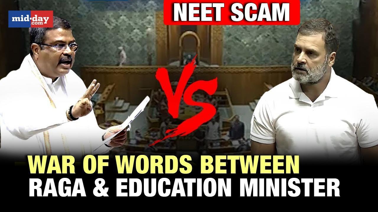 High voltage debate between Rahul & Dharmendra Pradhan over Neet Scam