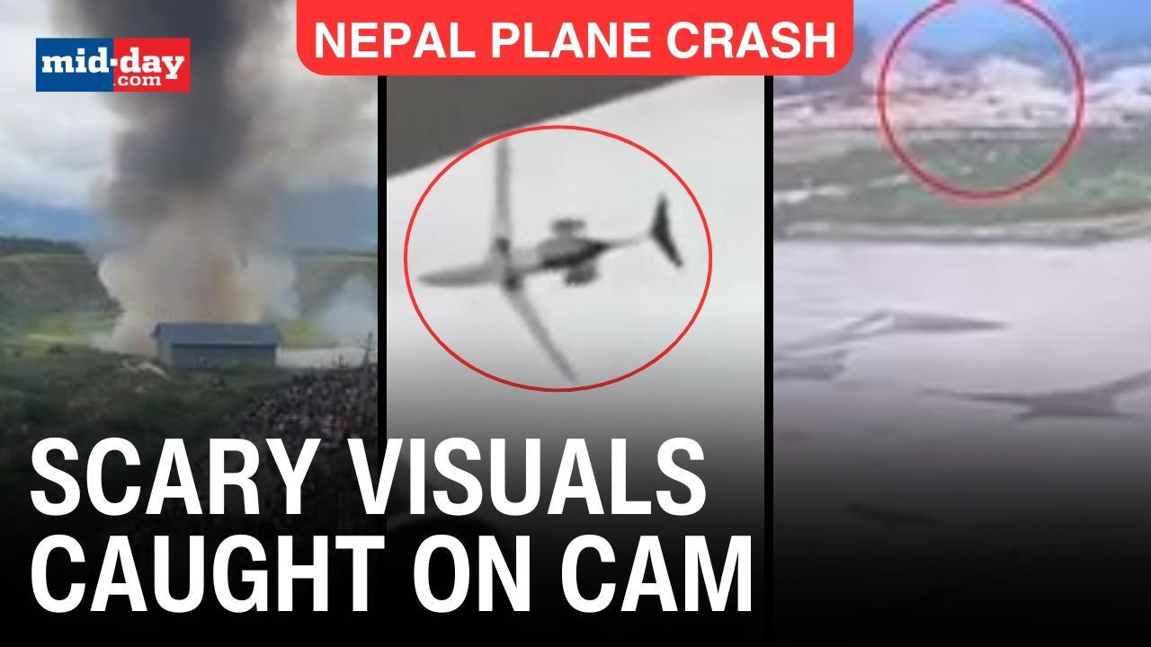 Nepal plane crash: Horrifying visuals of plane crash caught on camera - WATCH