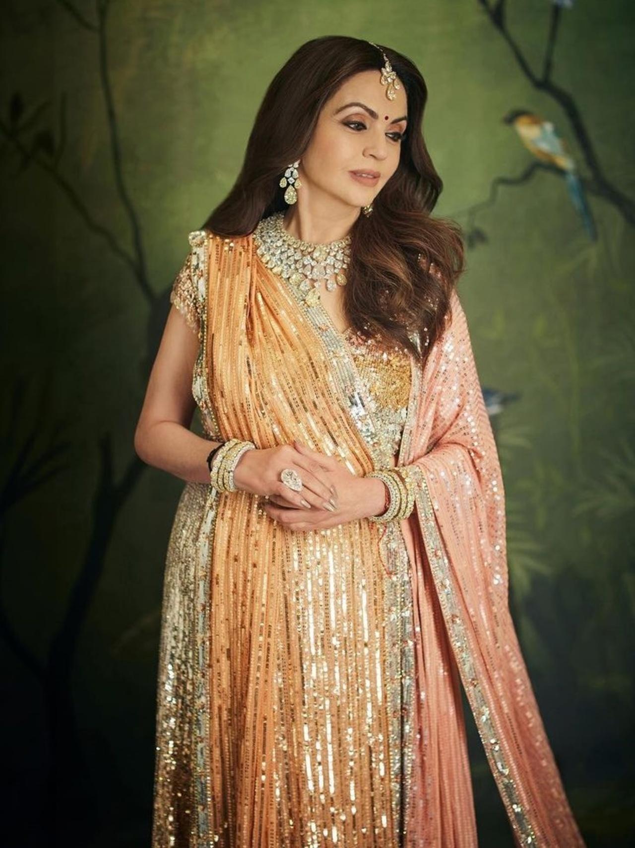 She was an epitome of grace and perfection, in this exquisite custom lehenga by Manish Malhotra, crafted over several months of dedication. 