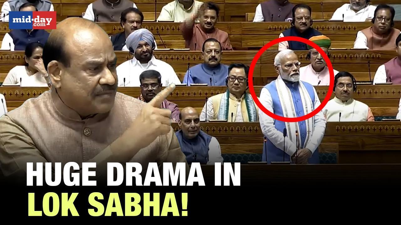 Om Birla Angrily Shouts At Opposition For Disrupting PM Modi's Speech