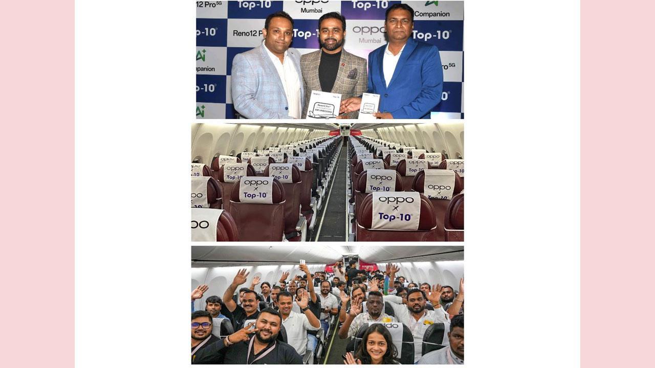 Top 10 Retails Pvt. Ltd. and Oppo Mumbai Host World's First In-Flight Phone Unboxing Event