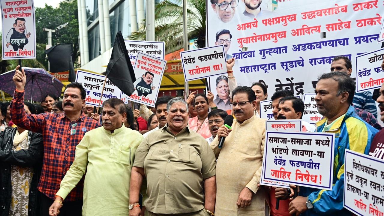 He reiterated his allegation that three years ago, he was pressured by BJP leader Fadnavis to make an affidavit and level false allegations against Uddhav Thackeray, Ajit Pawar, Aaditya Thackeray and Anil Parab