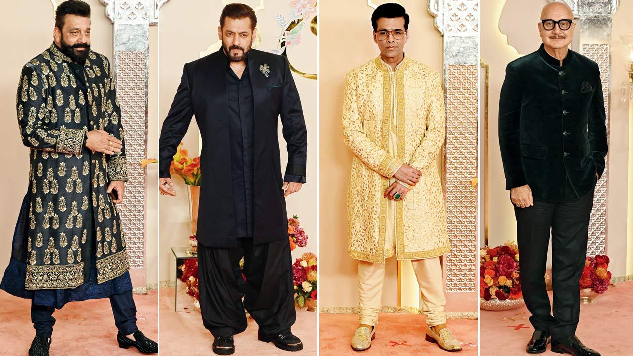 Sanjay Dutt, Salman Khan, Karan Johar and Anupam Kher