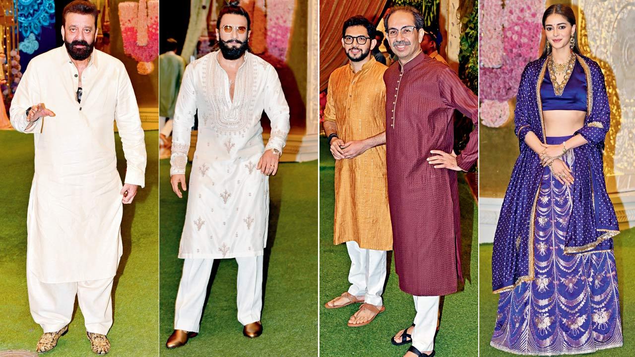Sanjay Dutt; Ranveer Singh; Aaditya Thackeray with Uddhav Thackeray; Ananya Panday