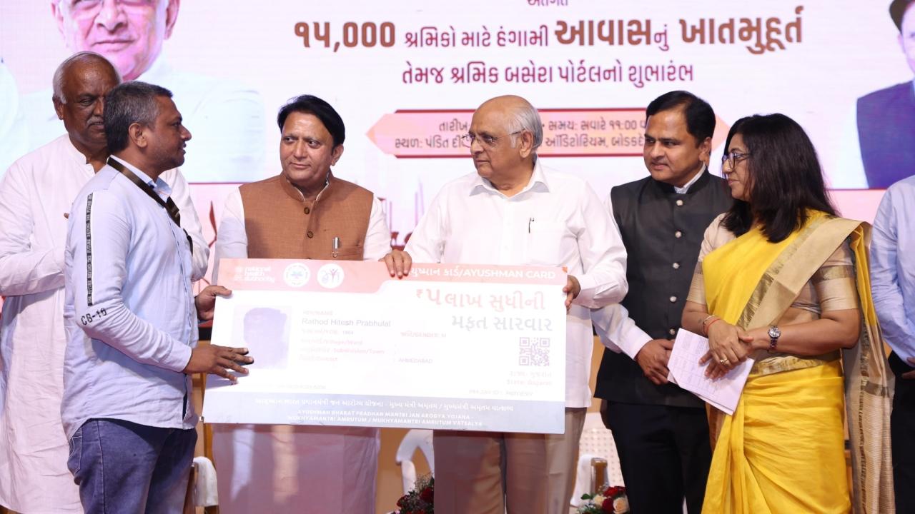 Along with the housing facility, food will also be provided under 'Shramik Annapurna Yojana' and facilities including free health check-ups will also be arranged, Patel wrote in a post on X