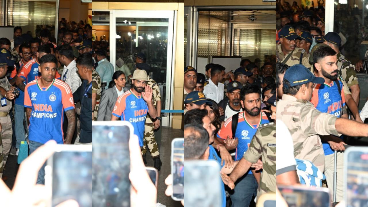IND T20 WC Celebration Live Updates: Jadeja, Rohit, Kohli spotted at the airport