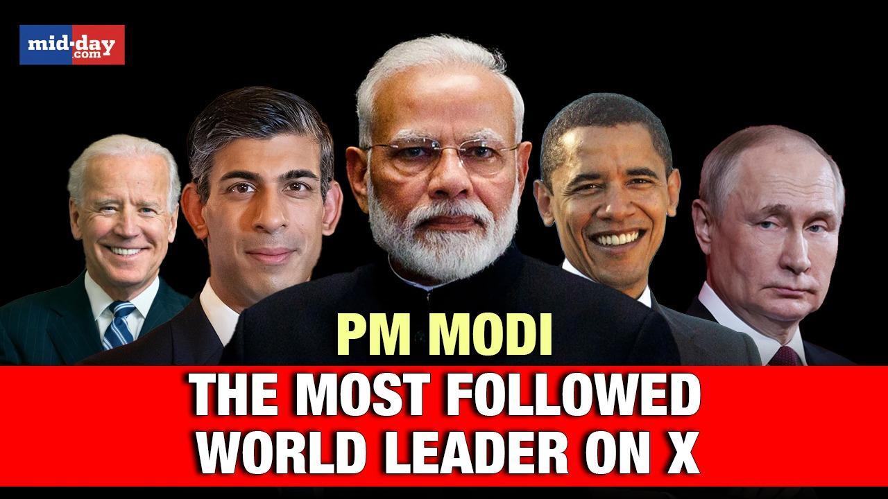 PM Modi  becomes second most followed global leader on X