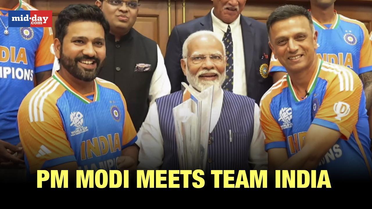 PM Modi meets team India in New Delhi after T20 World Cup victory 