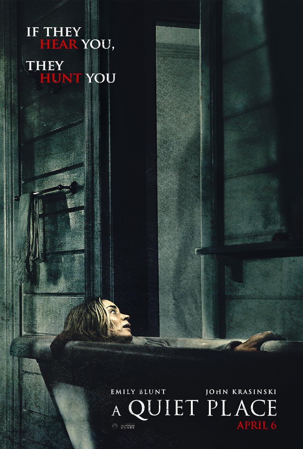 A Quiet Place is set in a world overrun by alien creatures with hypersensitive hearing. Humanity teeters on the edge of extinction, and the Abbott family survives by maintaining complete silence. Their fragile peace is threatened as they await the arrival of a new baby. The film features John Krasinski, Emily Blunt, Millicent Simmonds, and Noah Jupe, with Krasinski also directing.