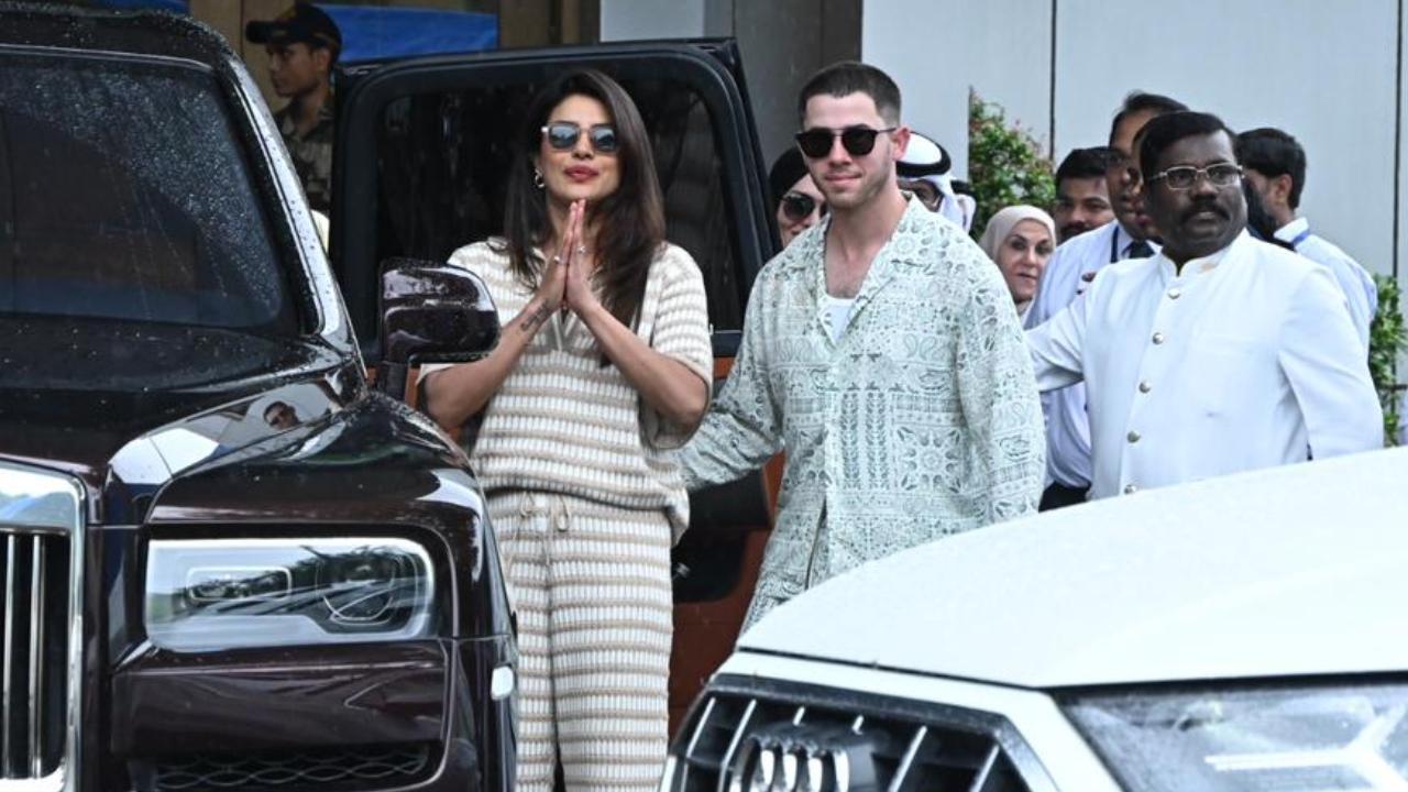 Priyanka Chopra and Nick Jonas arrive in Mumbai for Anant Ambani-Radhika Merchant's grand wedding