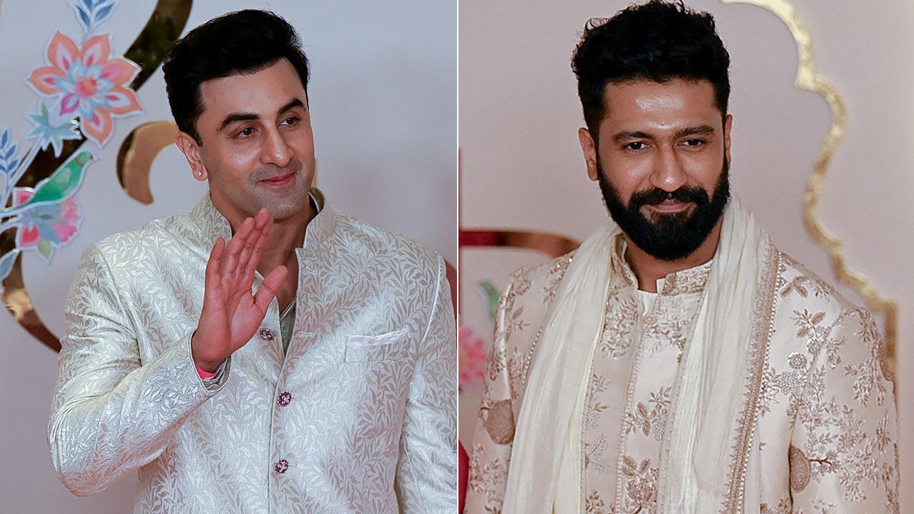 'Tauba Tauba' fever grips Ranbir Kapoor as he shakes leg with Vicky Kaushal at Anant, Radhika's wedding ceremony