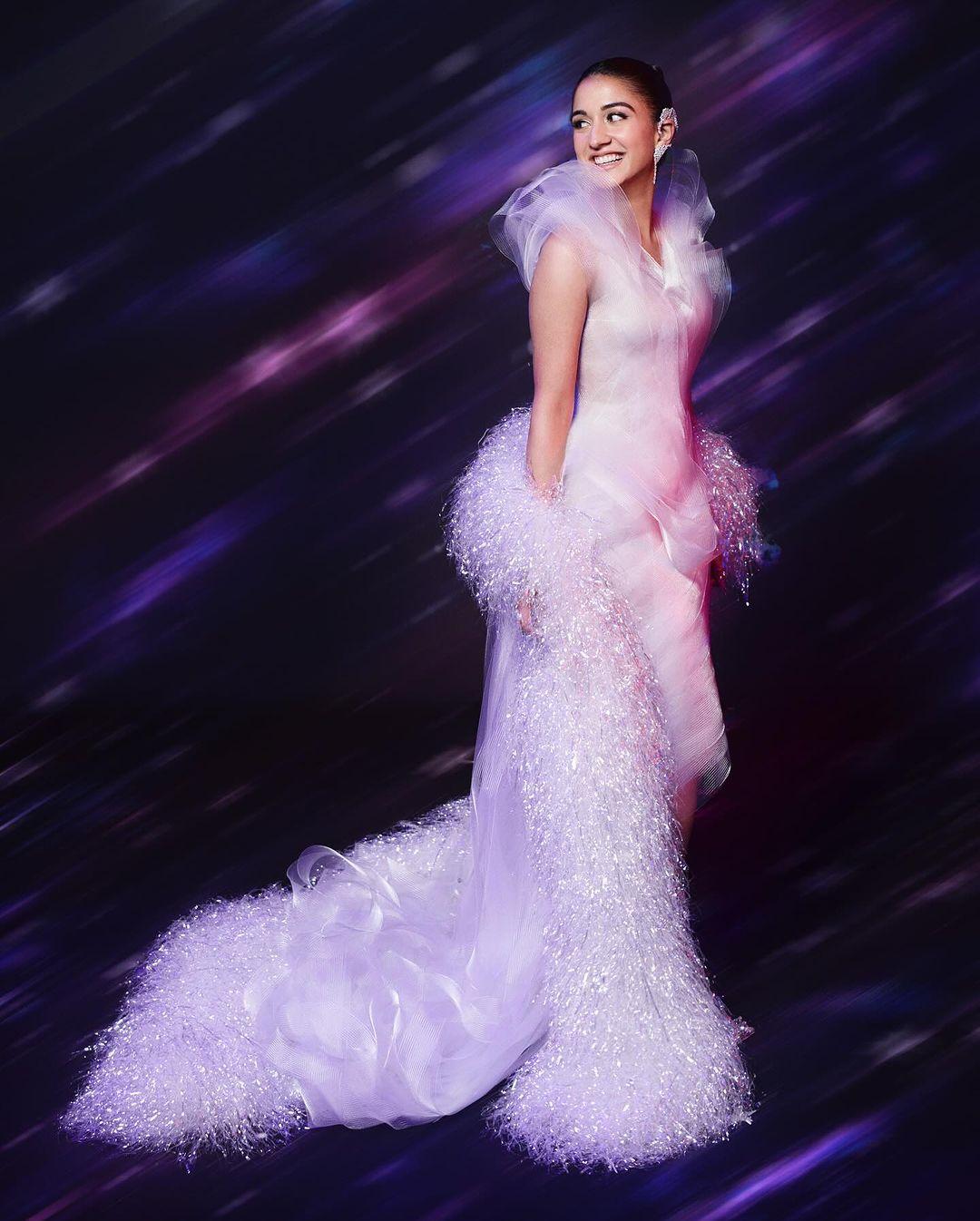 This dreamy lavender gown, designed by Lever Couture, was featured in a series of images shared by stylist Rhea Kapoor.