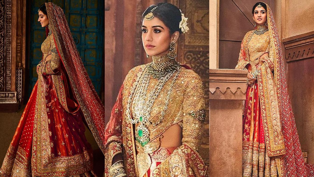 New bride Radhika Merchant changes into a regal red lehenga for her Vidai