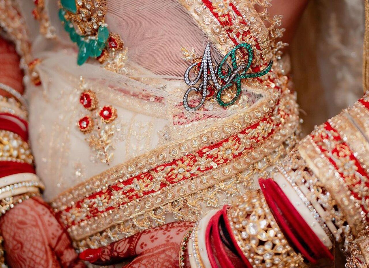 Radhika also had AR embroidered on her pallu