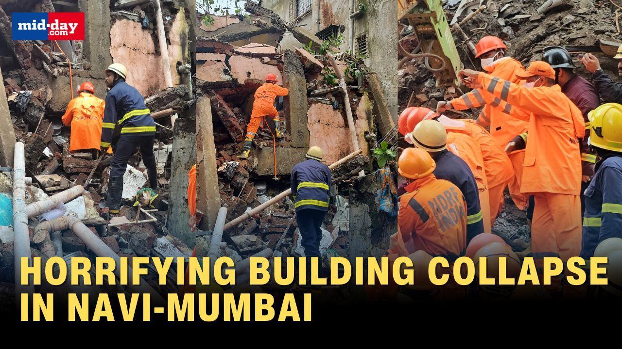 Navi-Mumbai Building Collapse: 3-storey building collapses in Navi-Mumbai