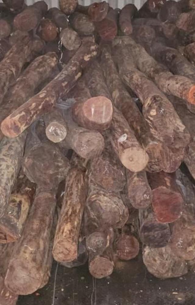 The suspects gad declared the Red Sanders wood as Granite marble slabs
