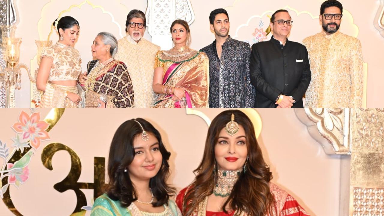 Aishwarya-Abhishek pose separately at Anant-Radhika's wedding - watch video