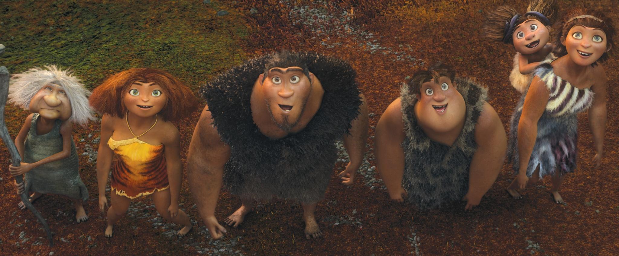 In the prehistoric era, Grug and his family face the dangers of their environment as they search for a new home. During their journey, they encounter a modern boy whose adventurous spirit impresses them.