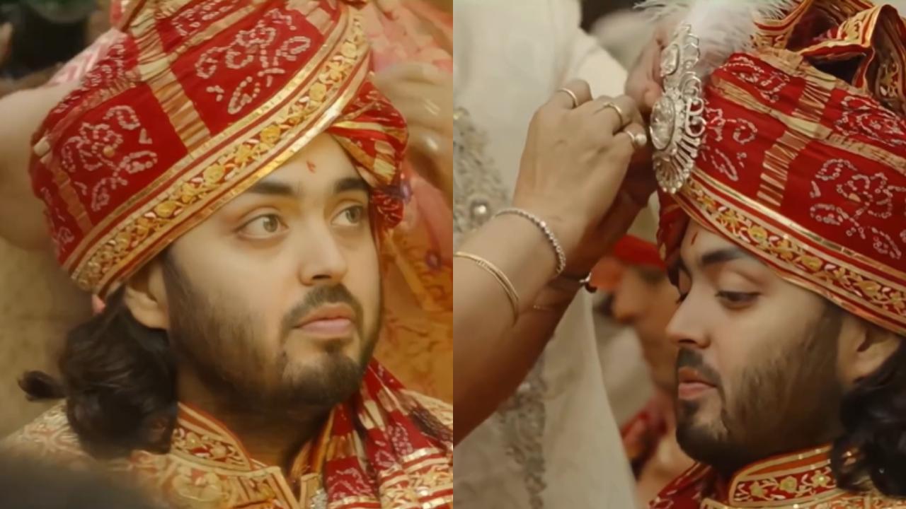 Anant Ambani & Radhika Merchant wedding: Groom's family performs saafa tying ceremony before baraat, watch video