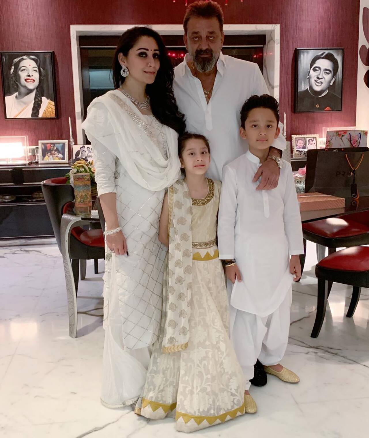 Sanjay Dutt, the son of veteran actor Sunil Dutt and Nargis Dutt, has made sure the presence of his late parents is felt at home through these portraits. 