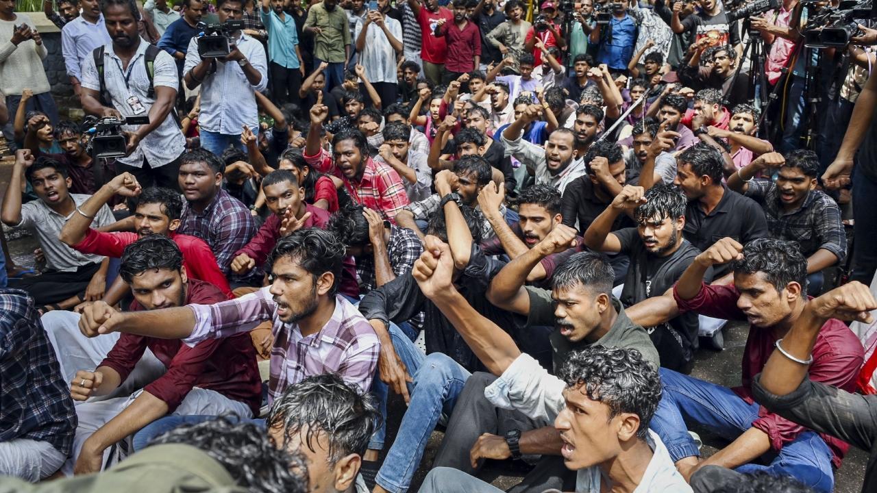 IN PHOTOS: SFI protests in Kerala over NEET irregularities