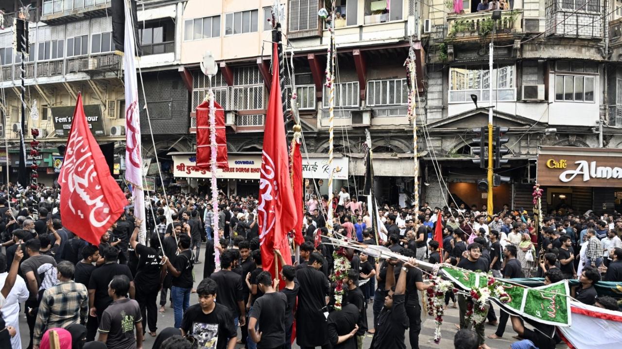 Tazia processions were also organised across the city today