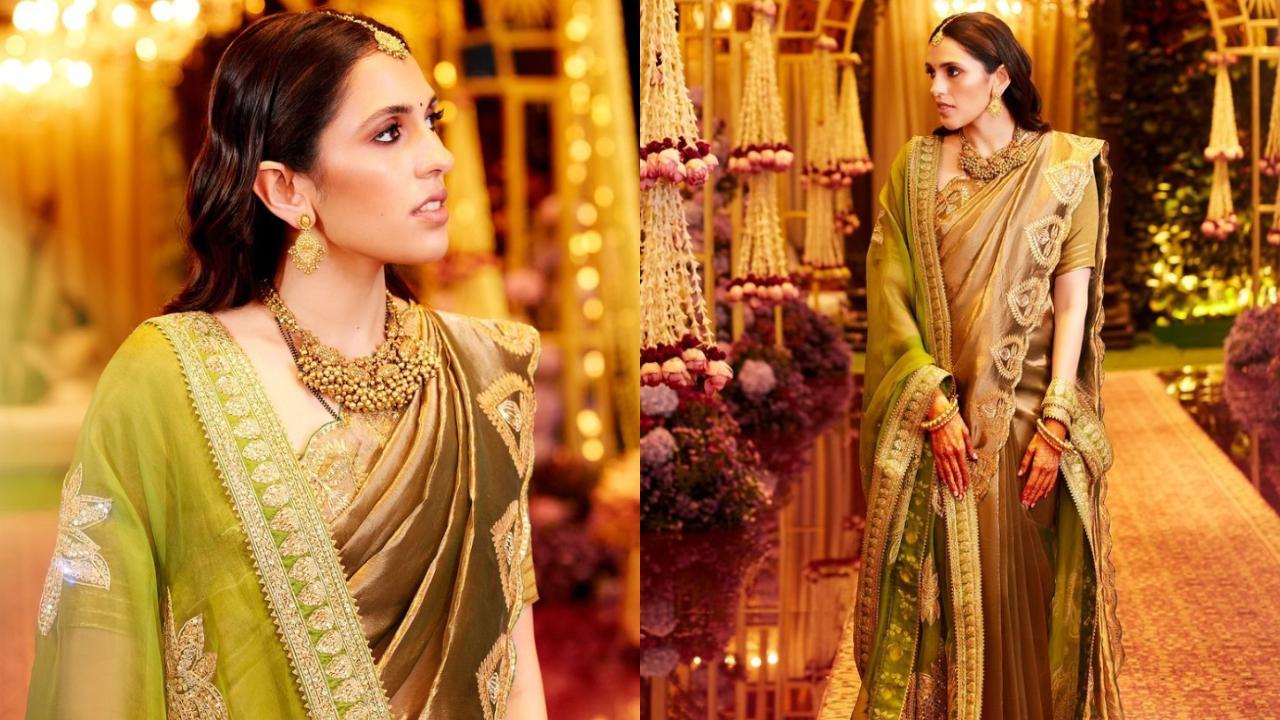 Shloka Ambani wears her nani's jewellery and a saree worth Rs 60,000 for Anant-Radhika's mehendi