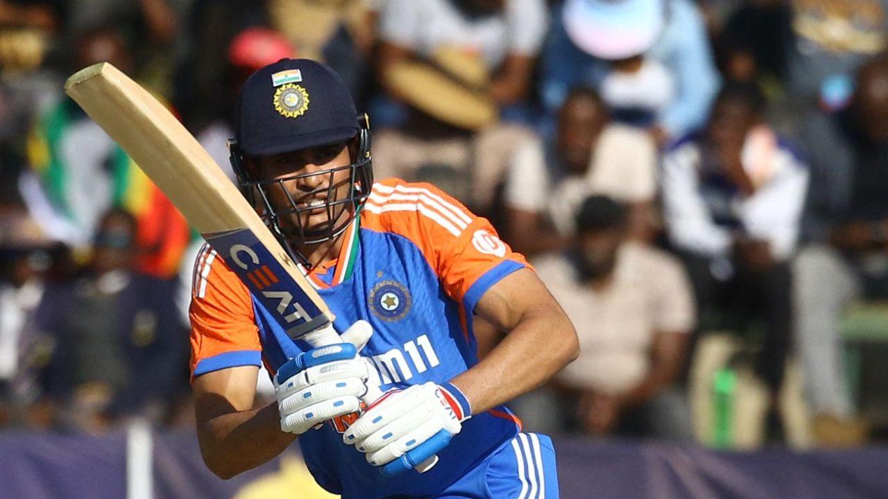 India skipper Shubman Gill during the fourth T20I against Zimbabwe at Harare Sports Club in Harare on Saturday. PICS/AFP
