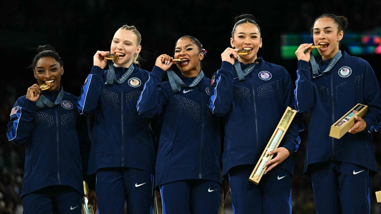 Paris Olympics 2024: Simone Biles leads USA to women's gymnastics team gold