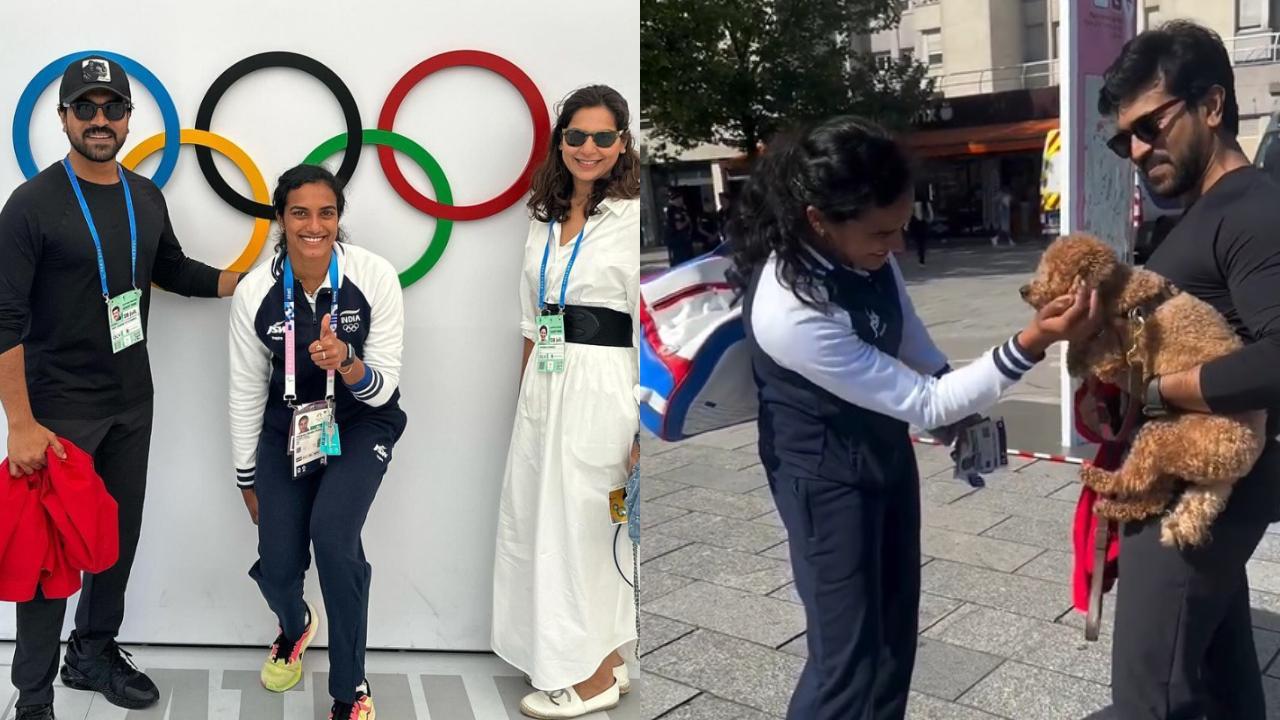 PV Sindhu gives Ram Charan-Upasana, and their dog Rhyme a tour of the 2024 Paris Olympics