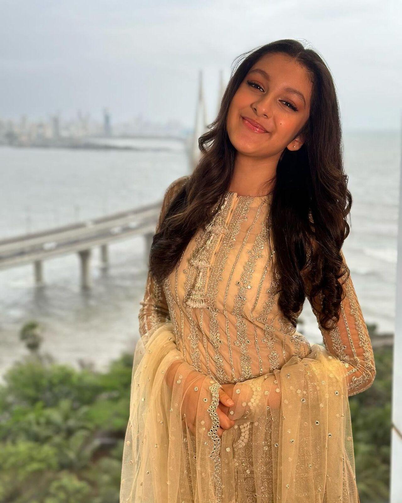 Sitara was also a guest at Anant Ambani and Radhika Merchant’s wedding. She looked gorgeous in an ensemble by Falguni and Shane Peacock. 