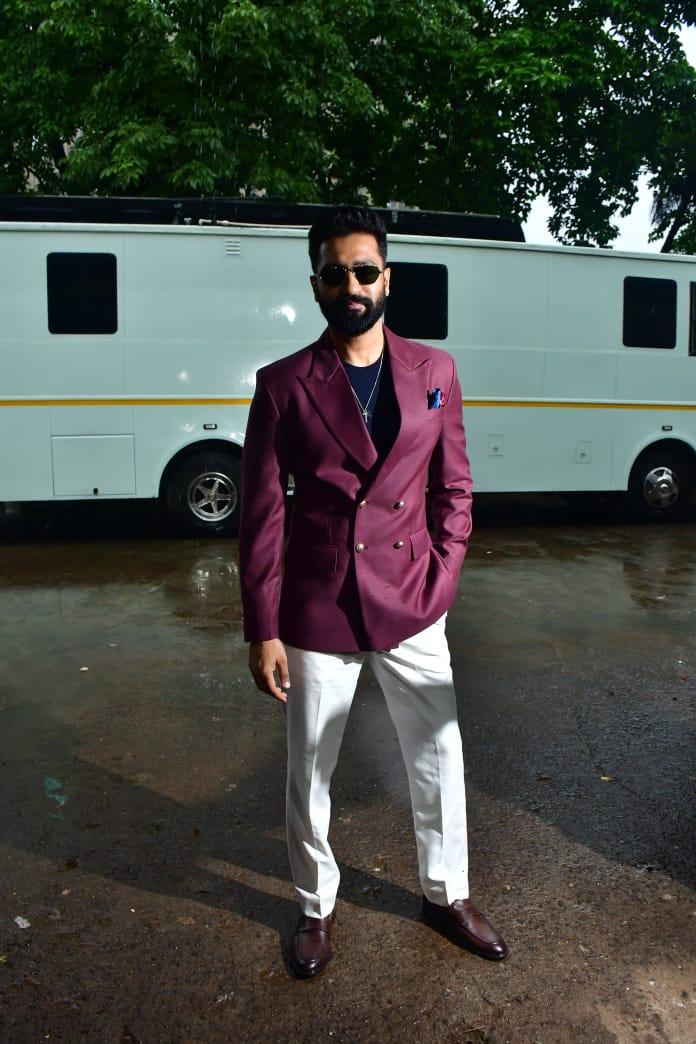 Vicky Kaushal was snapped again. The actor wore a stylish blazer on white pants and there's no denying that he looks super cool