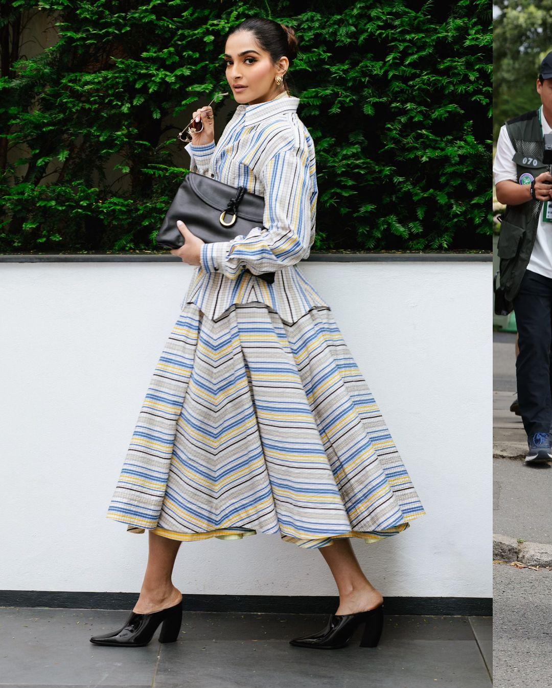 Sonam Kapoor cut a stylish figure at Wimbledon 2024, taking her fashion sensibilities to the prestigious sporting event