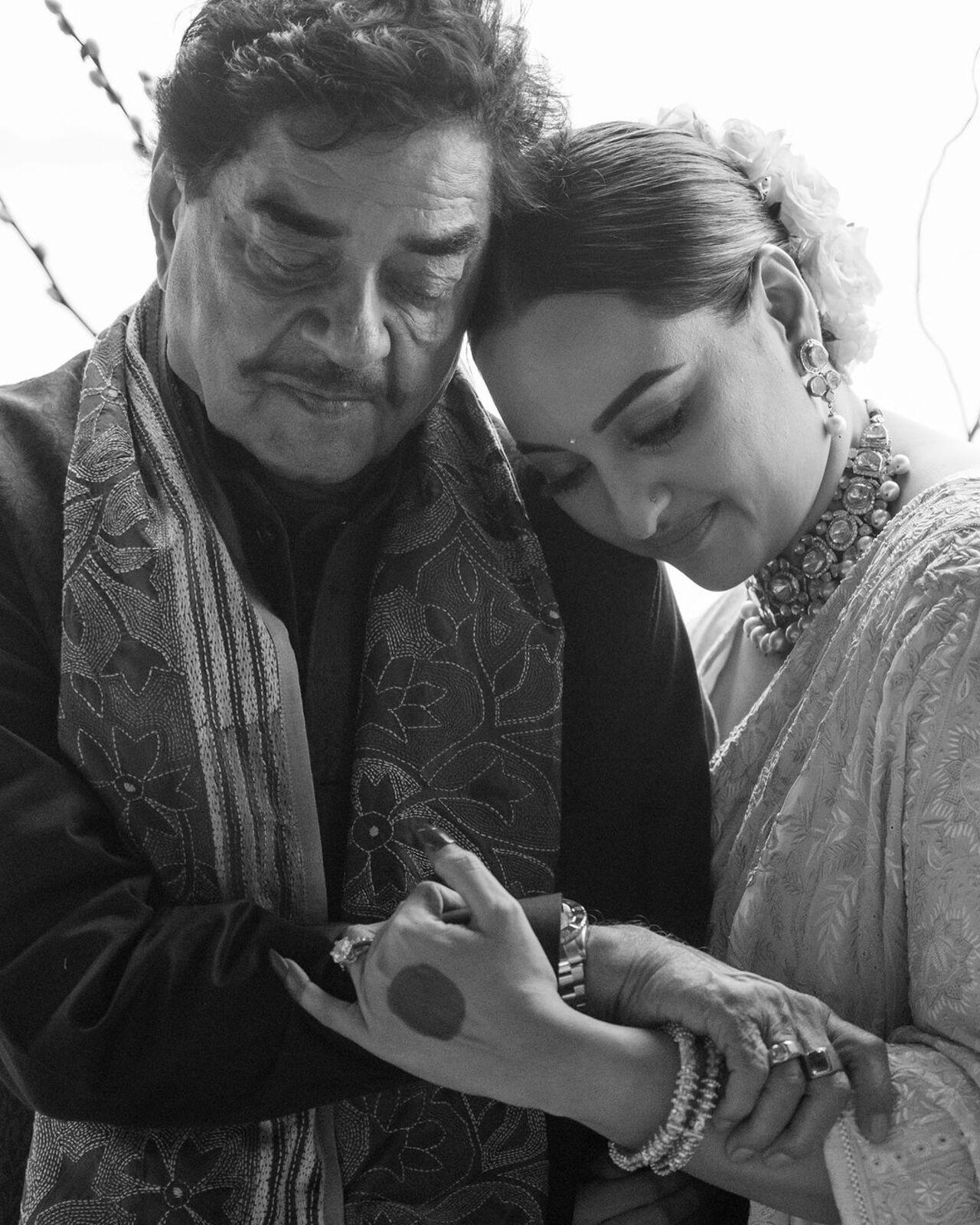 Sonakshi, who is also very close to her father shared this priceless moment captured in a frame. 