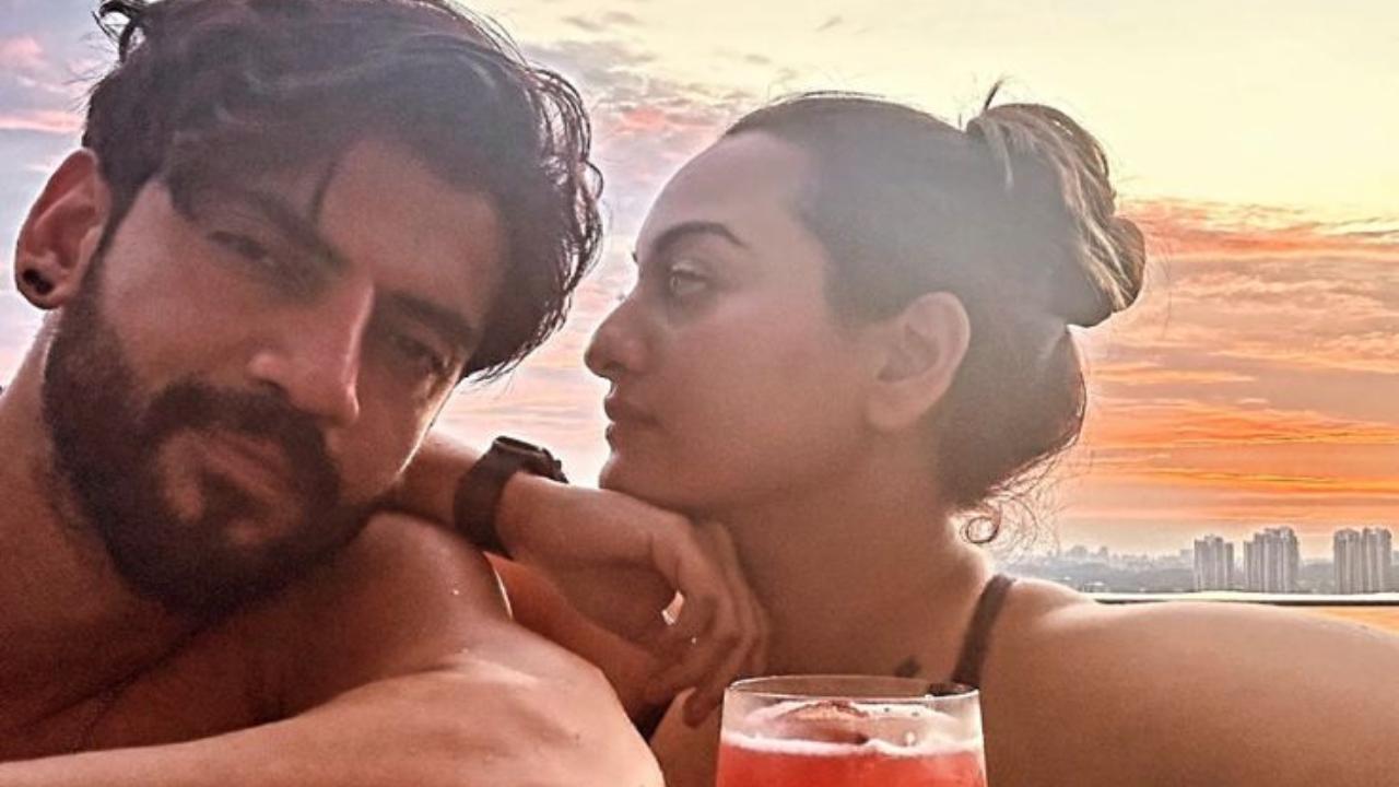 Sonakshi Sinha shares romantic poolside pictures with Zaheer Iqbal from their honeymoon 