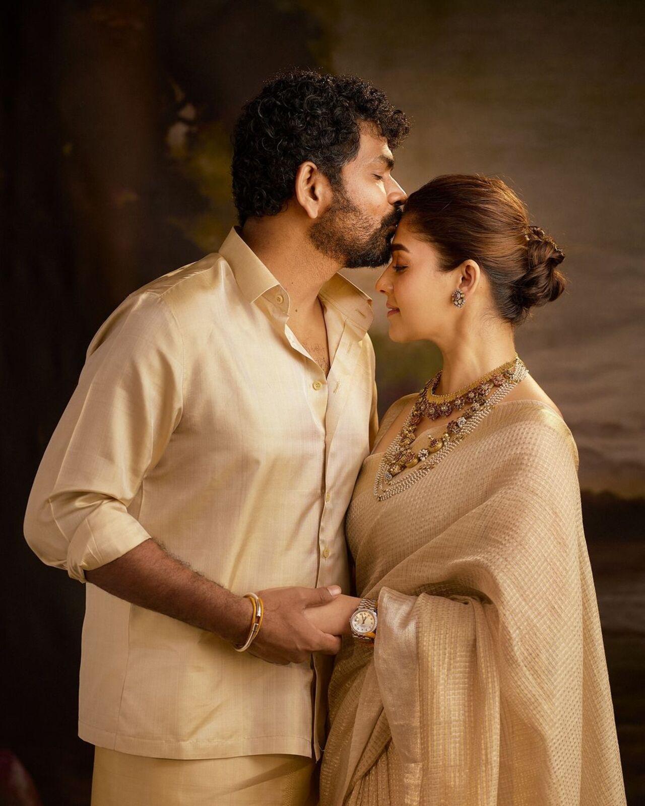 Nayanthara and Vignesh Shivan posted pictures of their look for the grand wedding