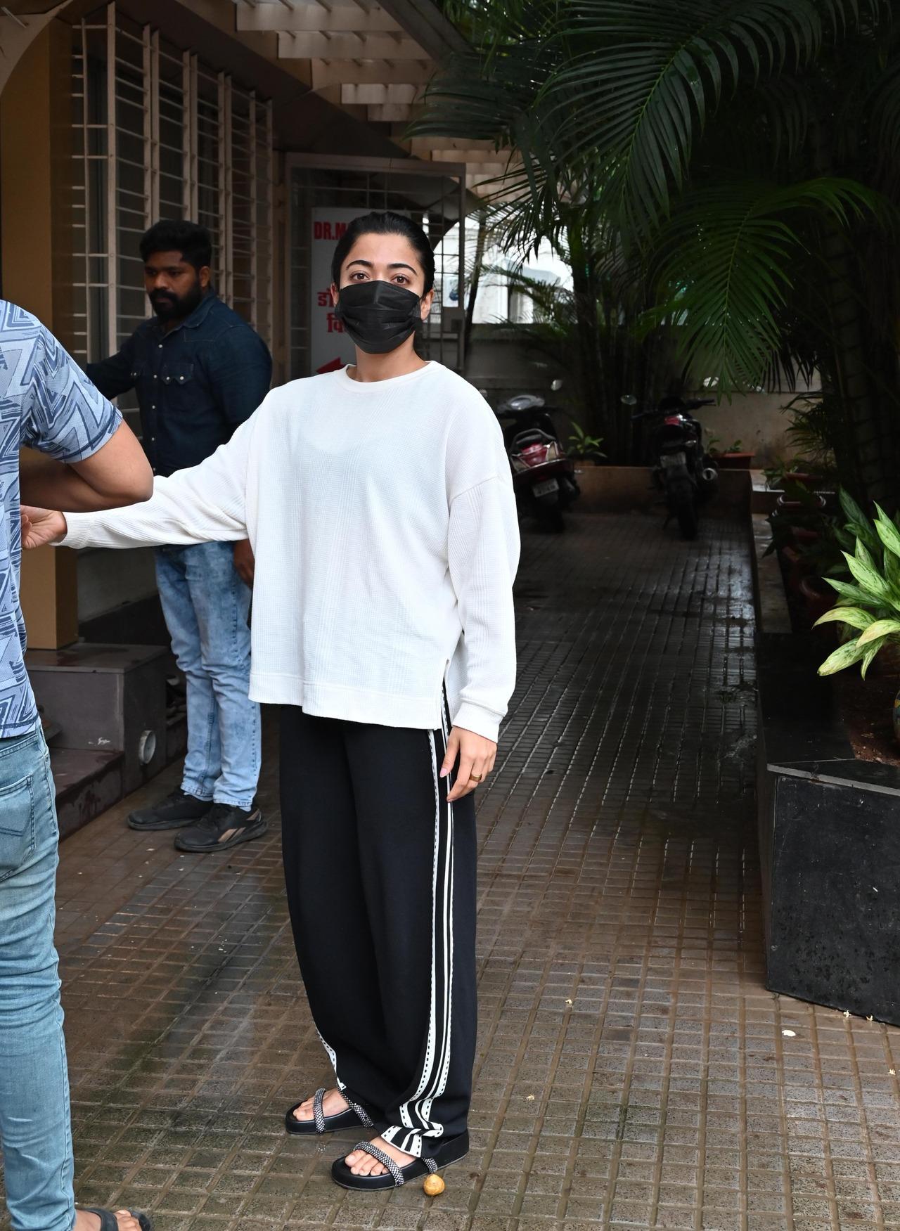 Rashmika Mandanna was spotted in comfy casuals 
