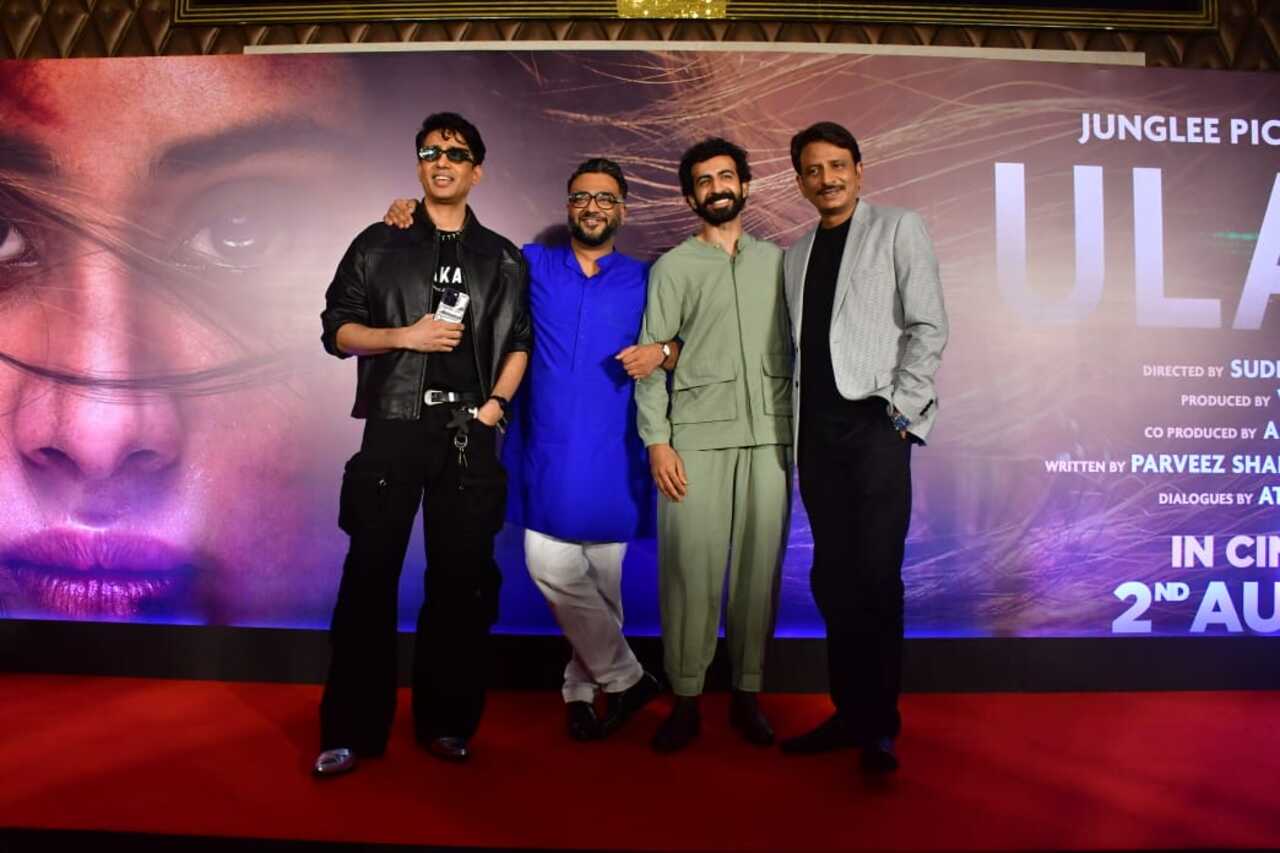 The men of the upcoming thriller 'Uljah' at the trailer preview launch event